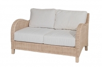 Sofa 2 seats - ONDA - Wicker - Ecr fabric