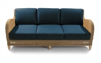 Sofa 3 seats - ONDA - Pulut - Blue fabric