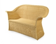 Sofa 2 seats - CORFU' - Wicker - Ecr fabric