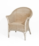 Armchair - Sylvia - Wicker - Ecr fabric