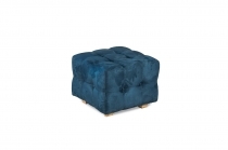 Upholstered pouf - QUBO - 50x50 - Blue Navy