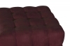 Upholstered pouf - QUBO - 70x70 - Red wine