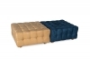 Upholstered pouf - QUBO - 90x90 - Blue Navy