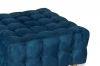 Upholstered pouf - QUBO - 90x90 - Blue Navy