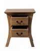 Nightstand - Irregular - Solid teak White