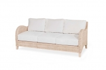 Sofa 3 seats - Bay - Wicker - Blue fabric