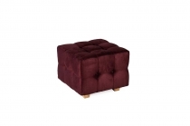 Pouf trapuntato - QUBO - 50x50 - Red wine