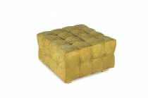 Pouf trapuntato - QUBO - 70x70 - Verde emerald