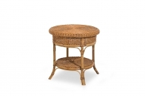 Round coffee table D70 - Camille Rattan and pulut