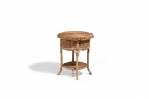 Round coffee table D55 - Camille Rattan and pulut