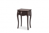 Nightstand - Wavy - Black - Solid teak