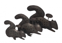 Candle holders - Squirrels - Set 3 pcs