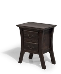 Nightstand - Irregular - Solid teak Black