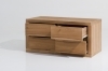 Cubo doppio 4 cassetti 80x35 - Modular - Teak massello