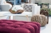 Pouf trapuntato - QUBO - 70x70 - Red wine