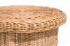 Round coffee table D55 - Camille Rattan and wicker