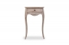 Comodino - Wavy - Bianco - Teak massello