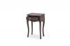 Comodino - Wavy - Nero - Teak massello