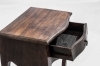 Nightstand - Wavy - Black - Solid teak