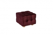 Upholstered pouf - QUBO - 50x50 - Red wine